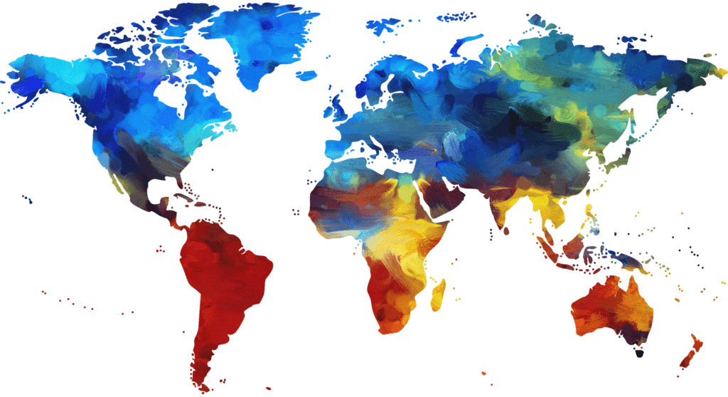 world map missionaries